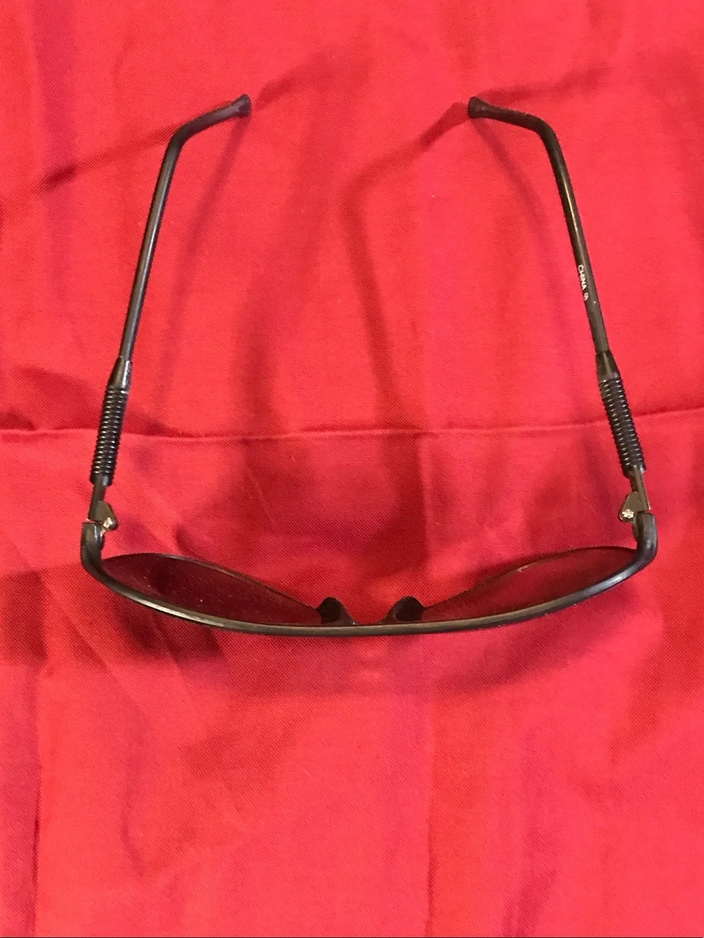 Aviator Style Sunglasses with Case - Black Frame, Dark Lenses